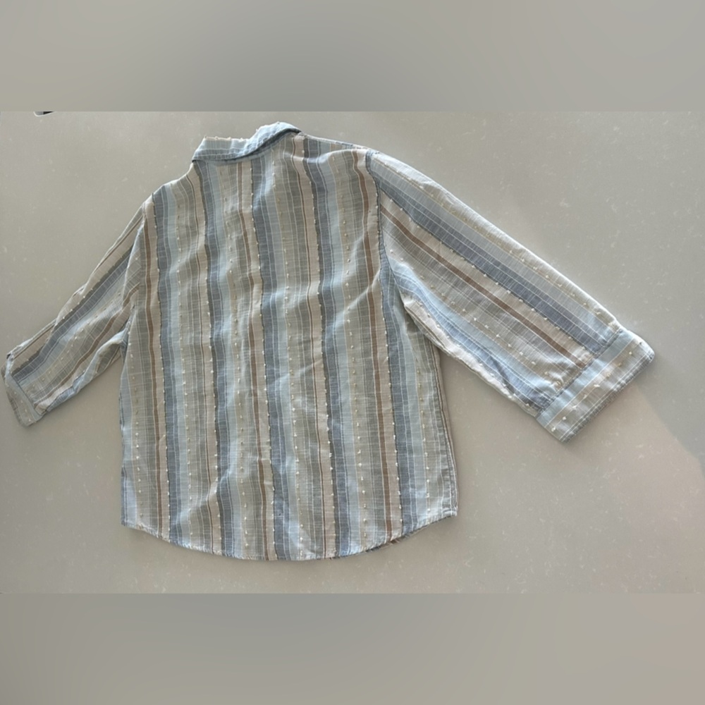 Alfred Dunner petite striped blouse - Picture 3 of 4